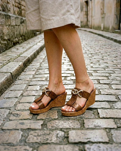 Alma Sandals - Platform in brown