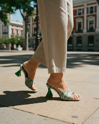 Haas Shoes - Square-Toe Leather in Green - outdoor 1