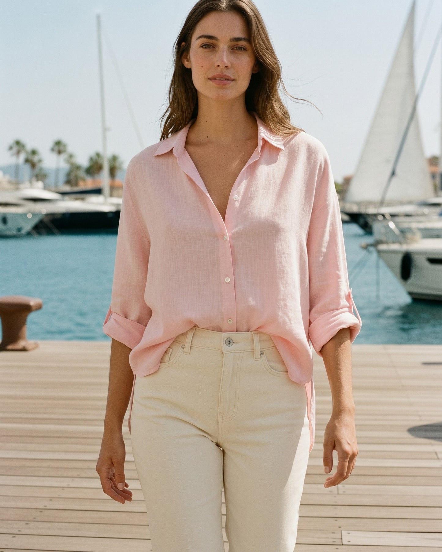 Mael Shirt - Relaxed Linen in Pink