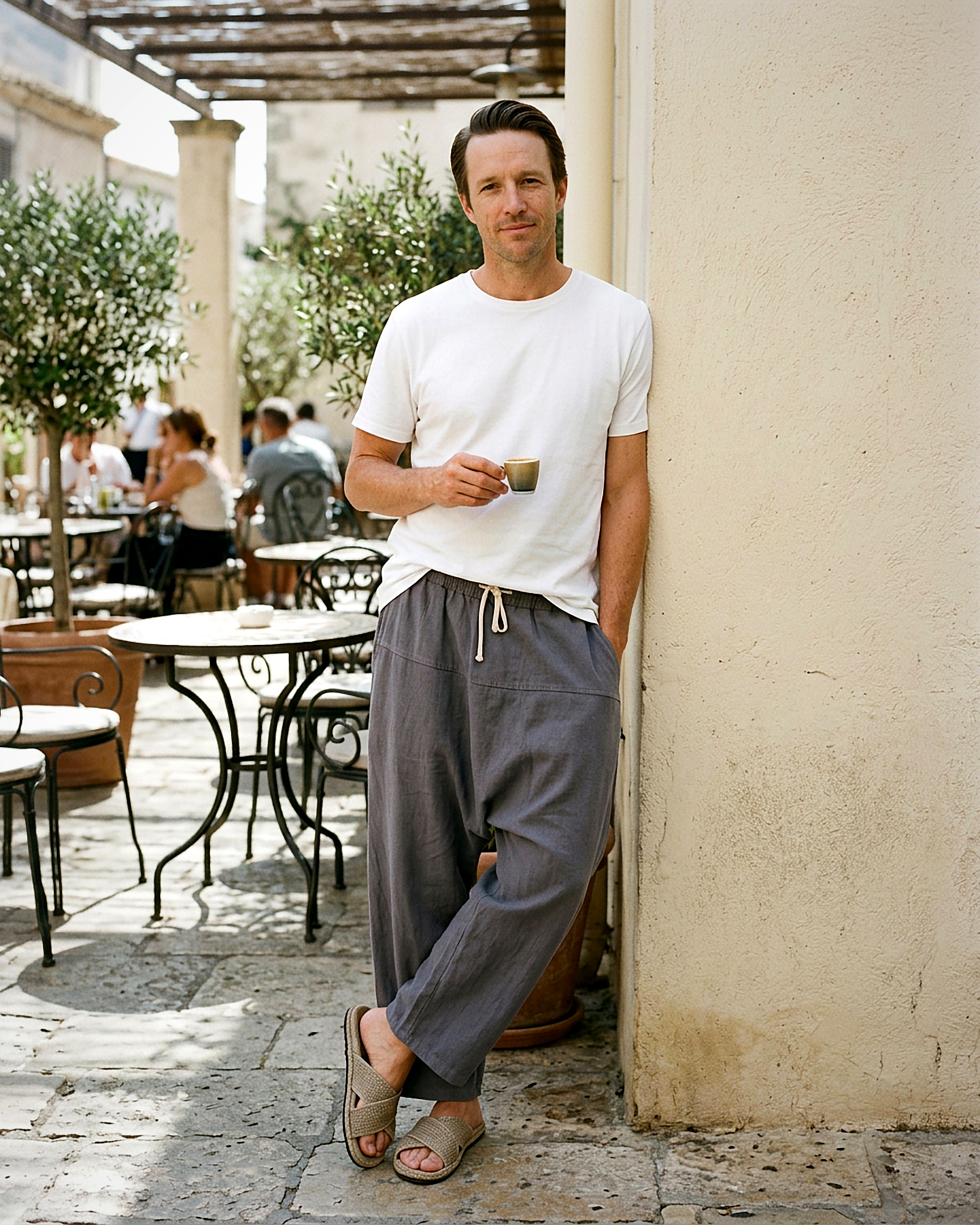 Signature Trousers - Relaxed Wide-Leg Denim in Grey