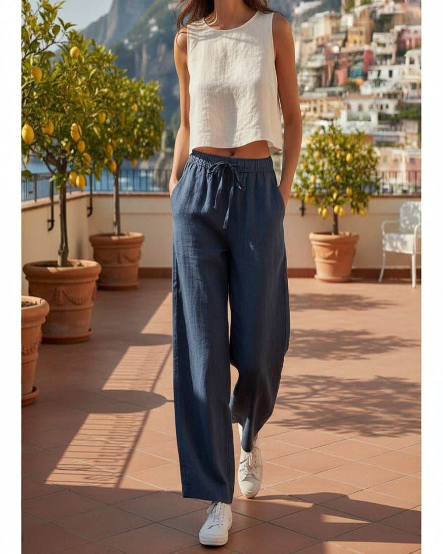 Cove Trousers - Wide-Leg Denim in dark blue - outdoor 1