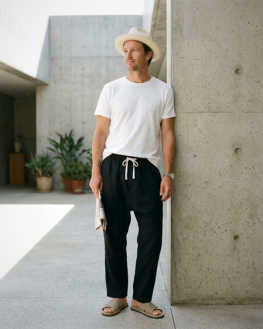 Signature Trousers - Relaxed Wide-Leg Denim in Black 