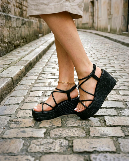 Estelle Sandals - Platform in black