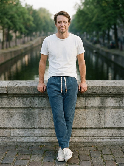 Haruki Corduroy Trousers - blue