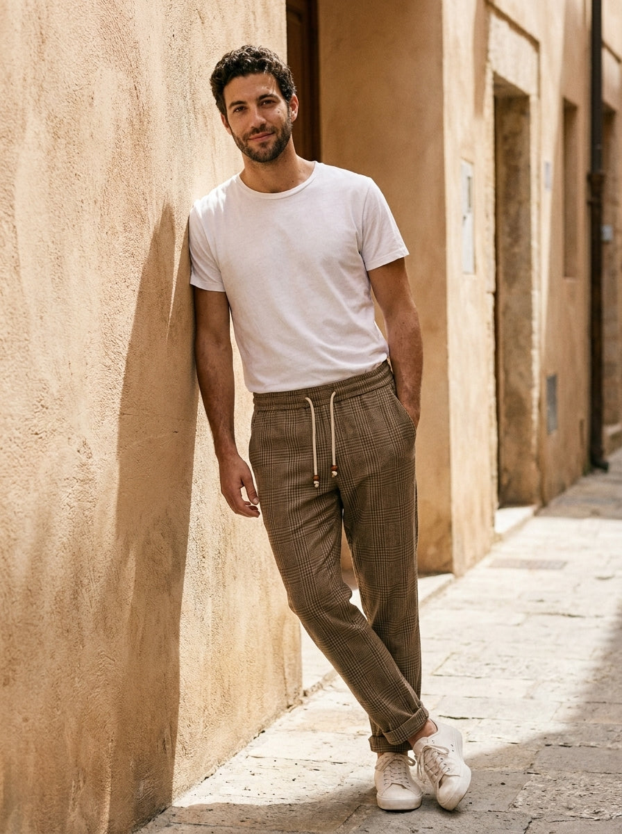Moshihiro Trousers - Relaxed Everyday - Brown