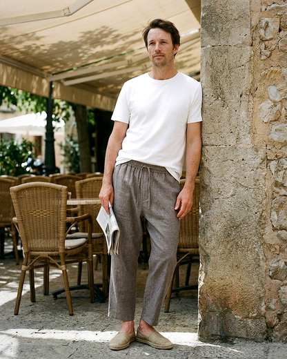 Onyx Trousers - Relaxed Linen in coffee