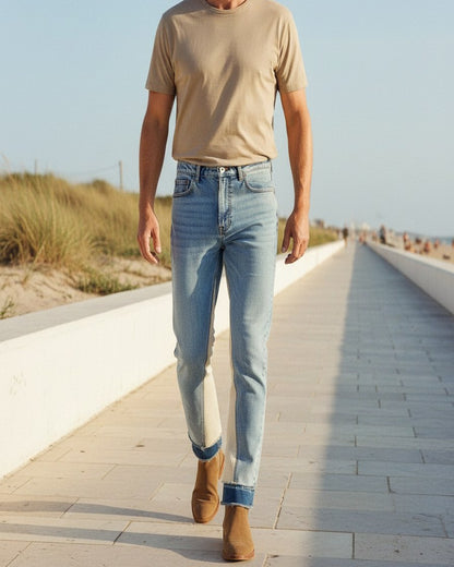 Ines Jeans - Classic-Fit Zip Leather in Default - outdoor 1