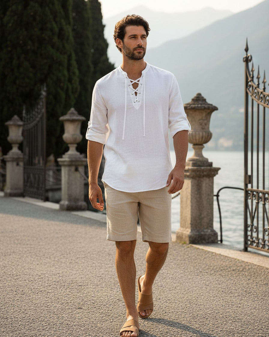 Kael Shirt - Linen in white