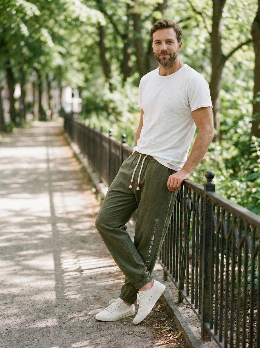 Kurouji Trousers - Easy Harem - Green