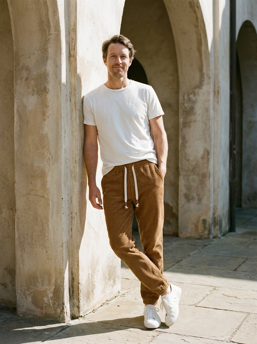 Haruki Corduroy Trousers - khakibrown