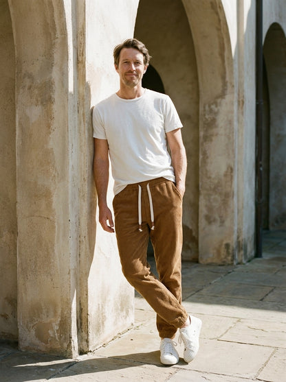Haruki Corduroy Trousers - khakibrown