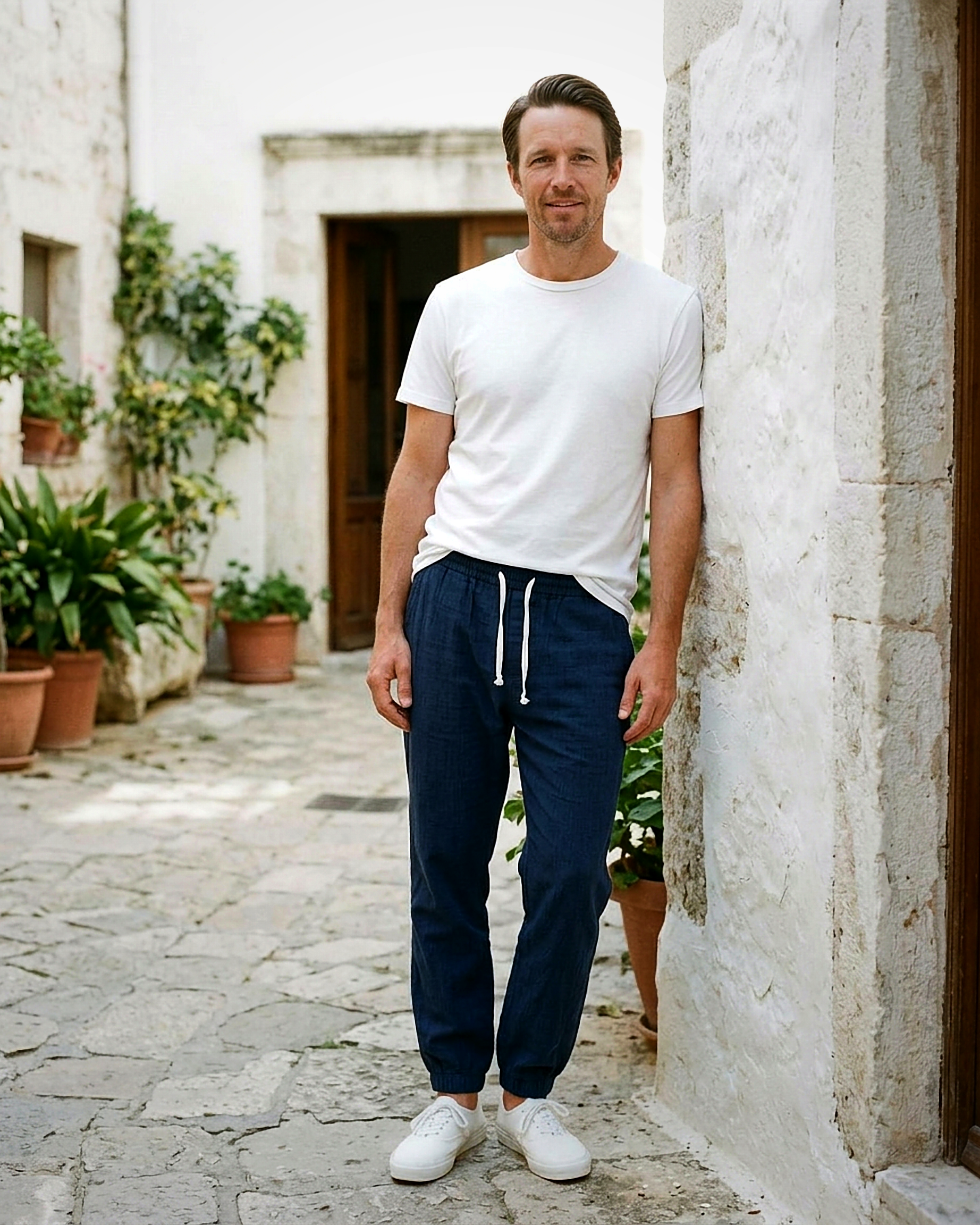 Anchor Trousers - Relaxed Denim in Navy