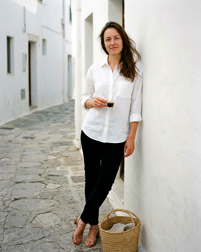 Marit Shirt - Relaxed Linen in WHITE