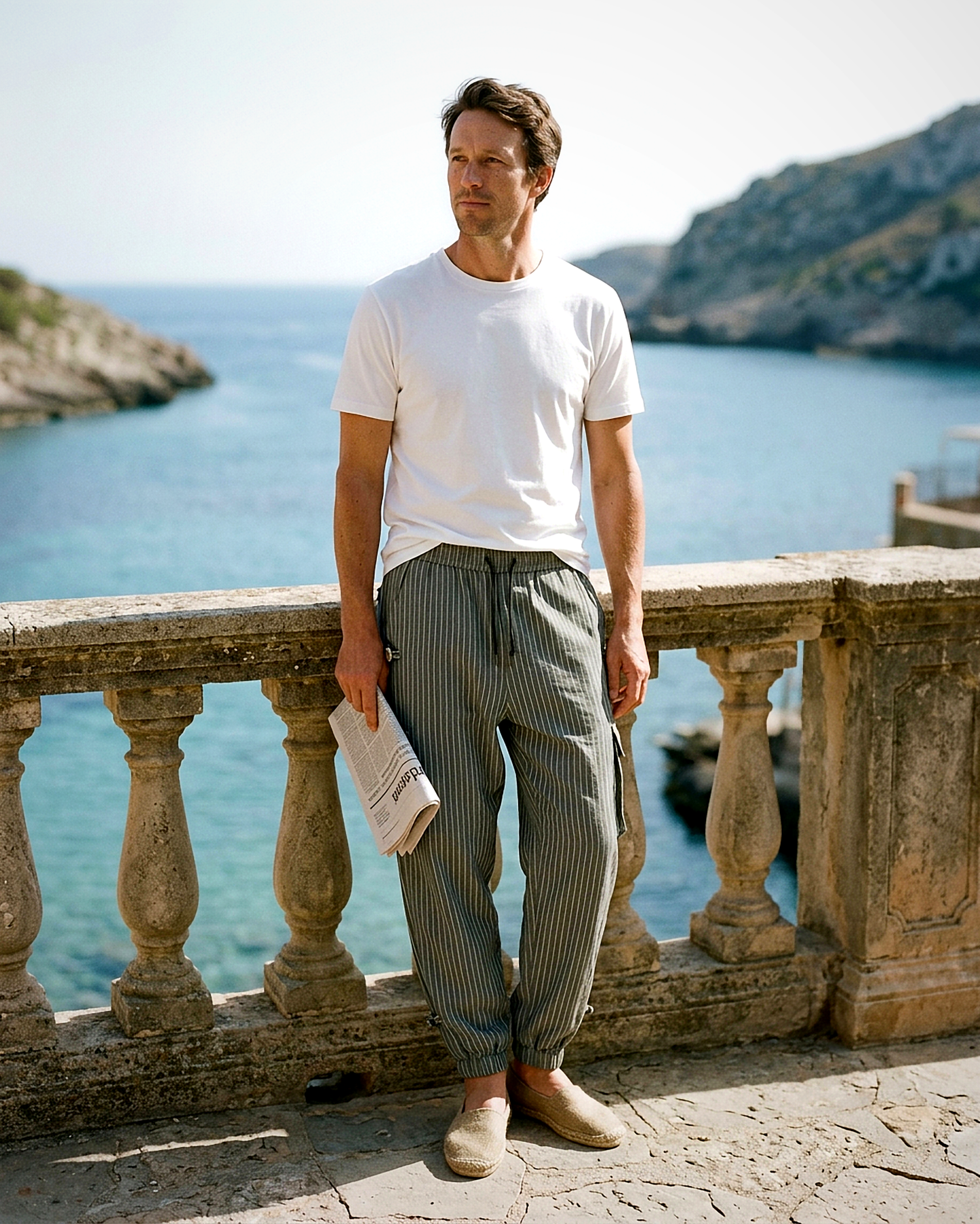 Porter Trousers - Relaxed Linen in Grey green pants