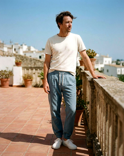 Anchor Trousers - Relaxed Denim in Light blue - outdoor 2