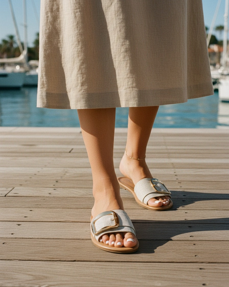 Arco Sandals in Creamy-white - outdoor 2