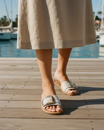 Arco Sandals in Creamy-white - outdoor 2