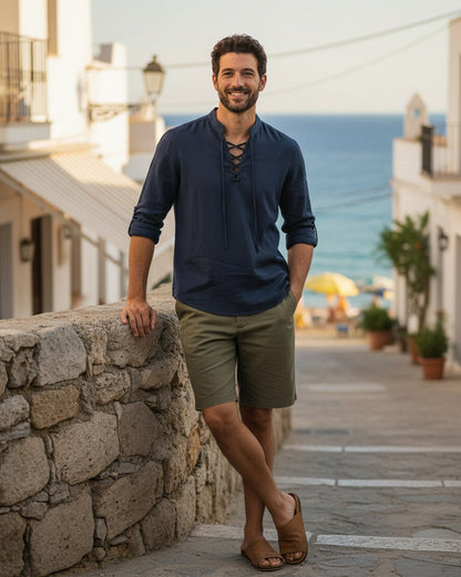 Wren Shirt - Linen in Default - outdoor 2