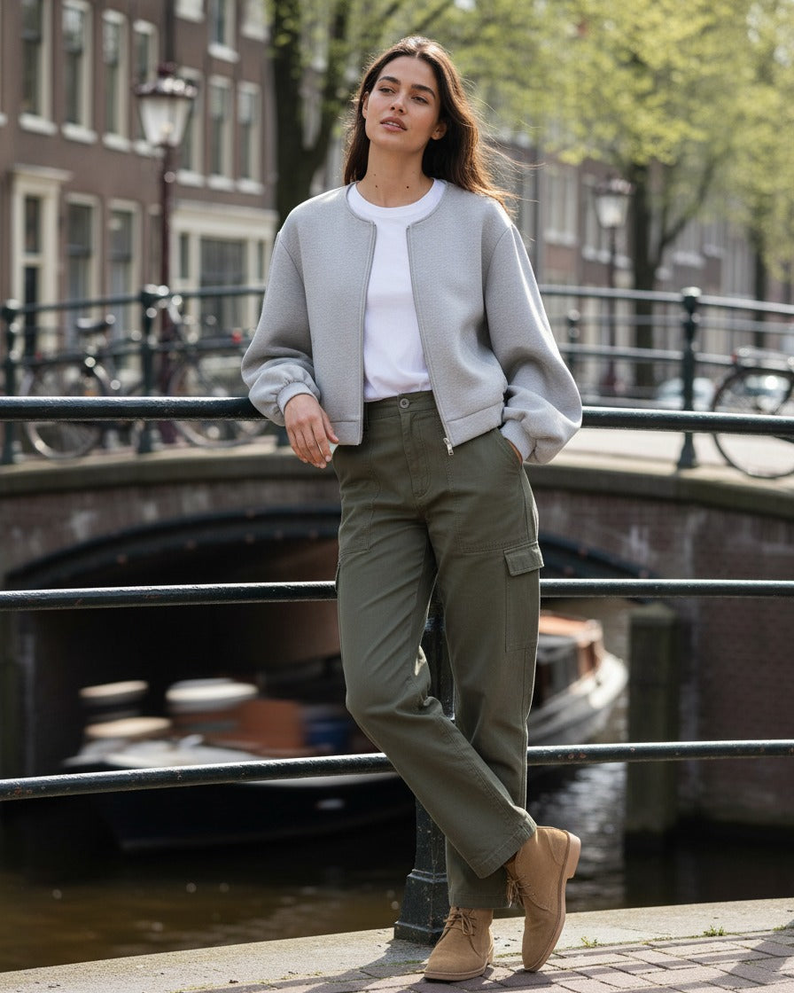 Jude Jacket - Zip in GRAY - outdoor 2