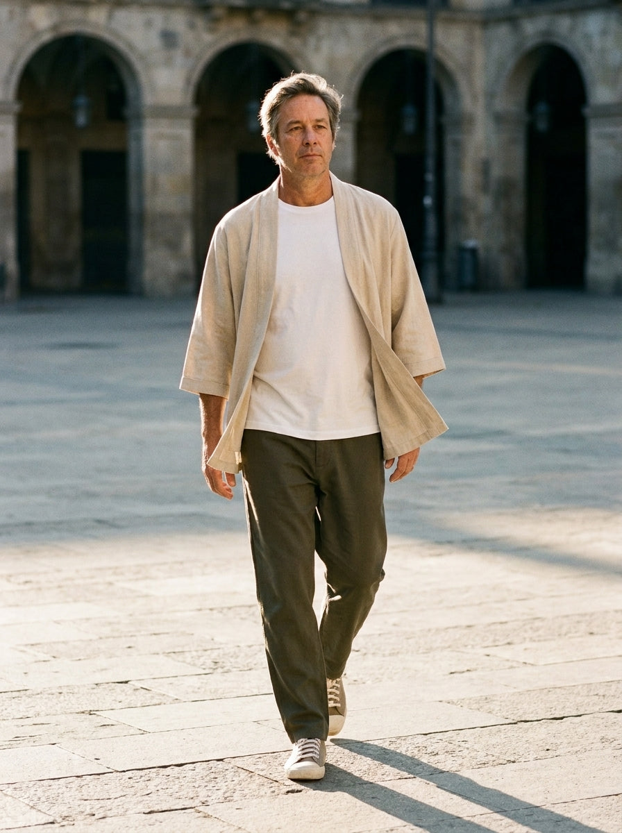 Haruto Kimono - Open Layer - Beige (oat/cream)