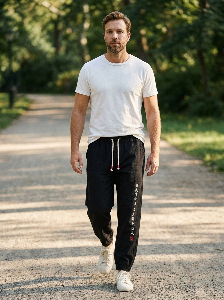 Kurouji Trousers - Easy Harem - Black