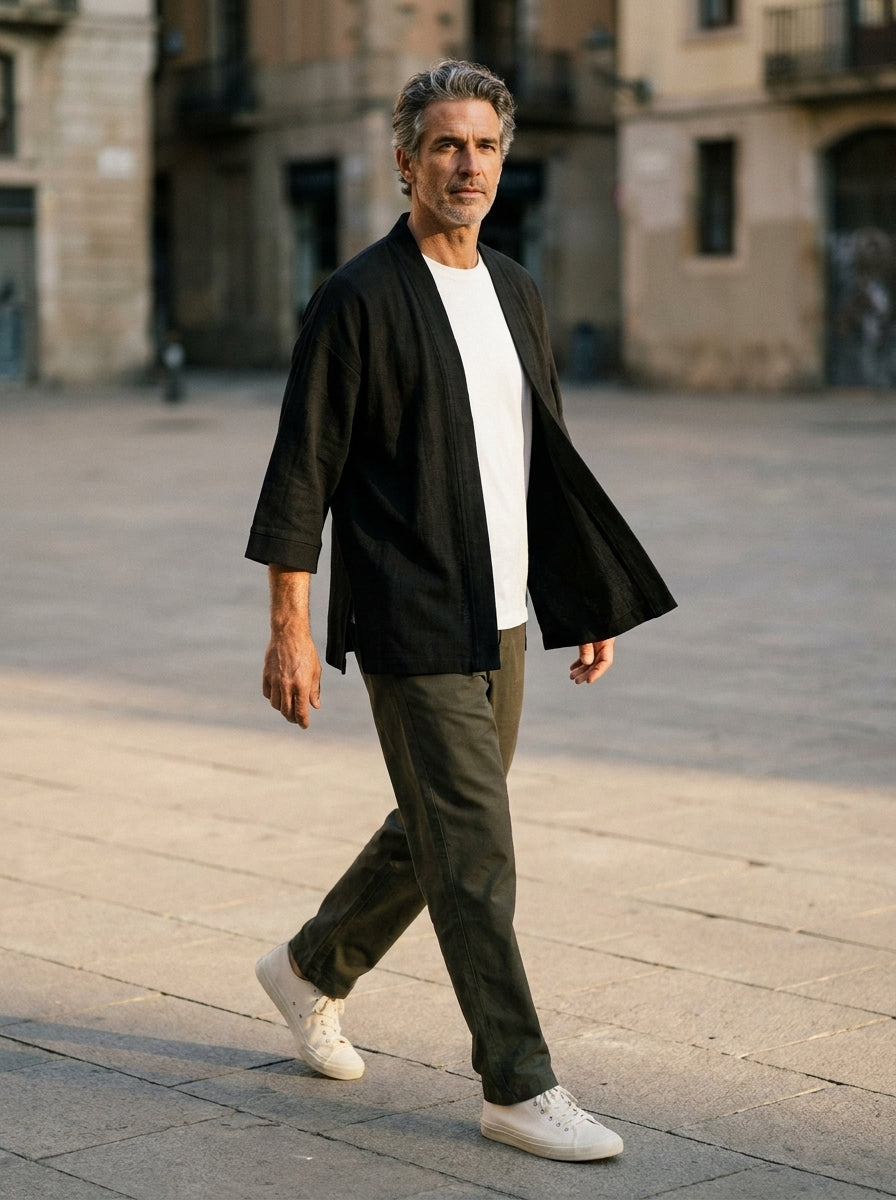 Haruto Kimono - Open Layer - Black