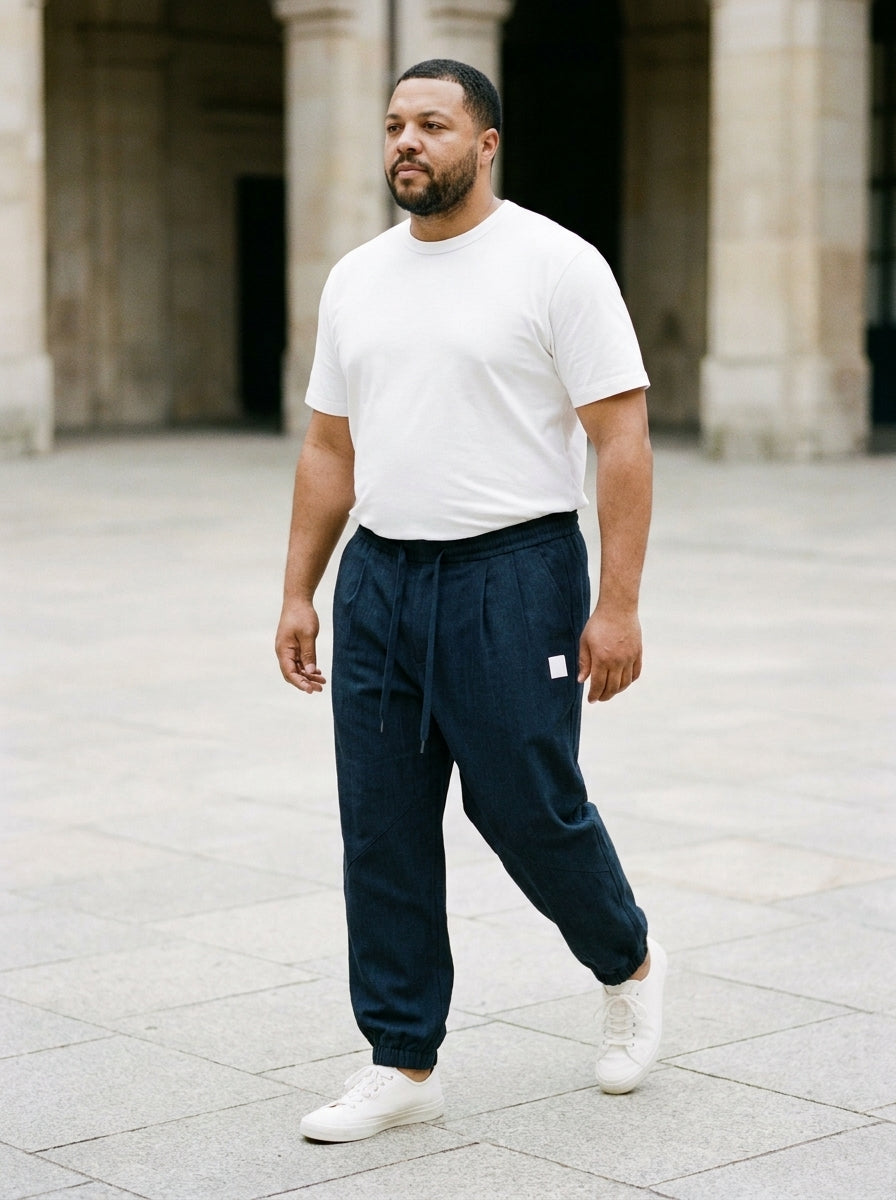 Kazekawa Trousers - Straight Crepe - Blue