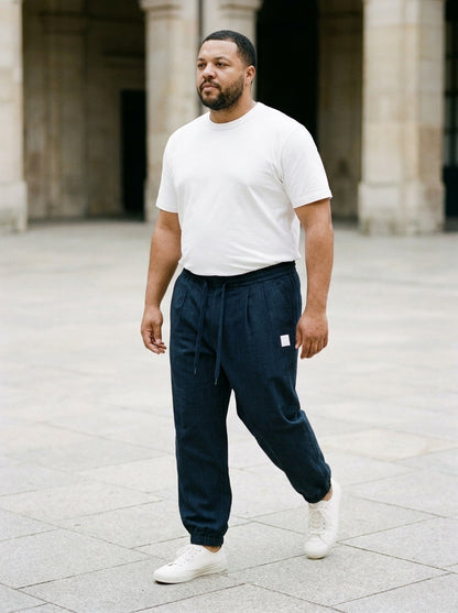 Kazekawa Trousers - Straight Crepe - Blue