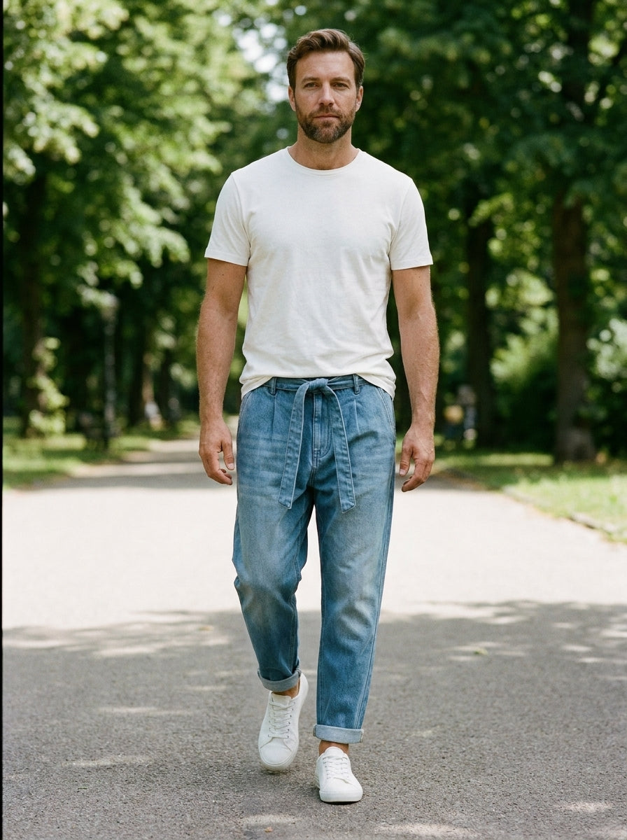 Oren Trousers - Harem Denim - Blue