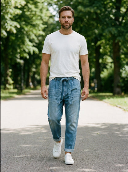 Oren Trousers - Harem Denim - Blue