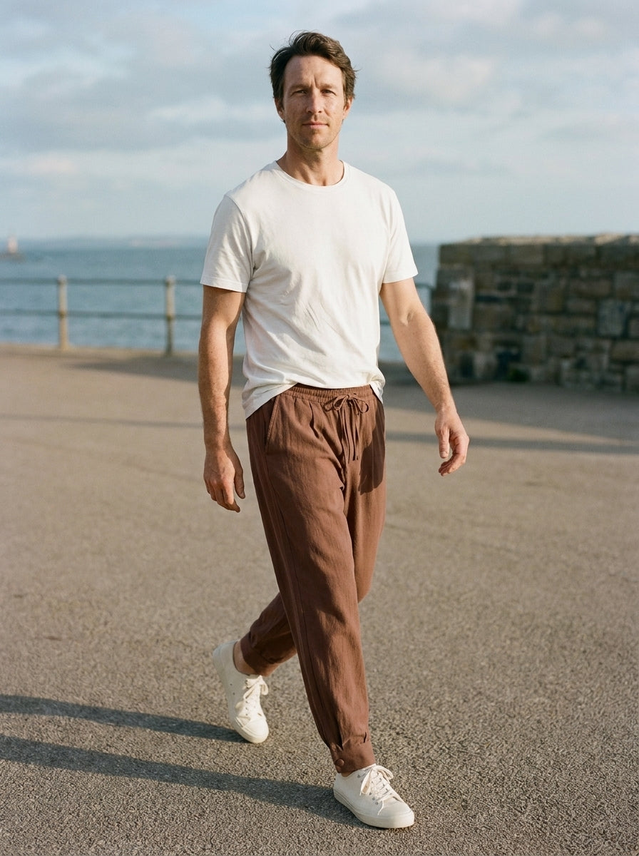 Makito Trousers - Everyday Drawstring - Brown