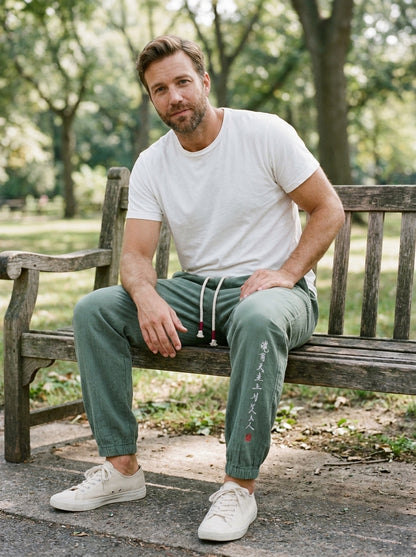 Kurouji Trousers - Easy Harem - Gray-Blue