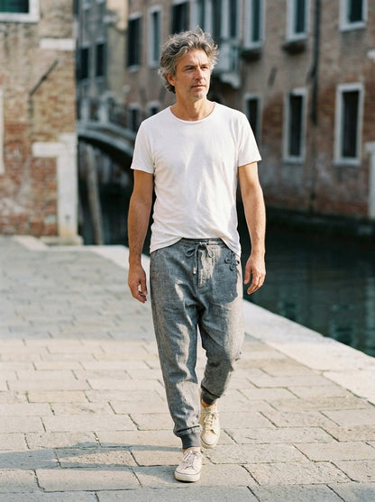 Raijin Trousers - Cuffed Harem - Grey Heather