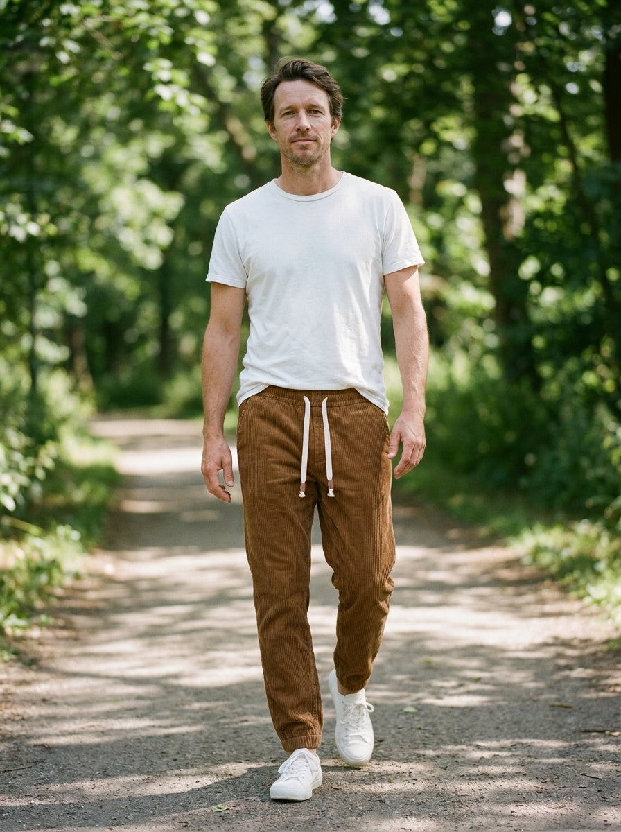 Haruki Corduroy Trousers - khakibrown