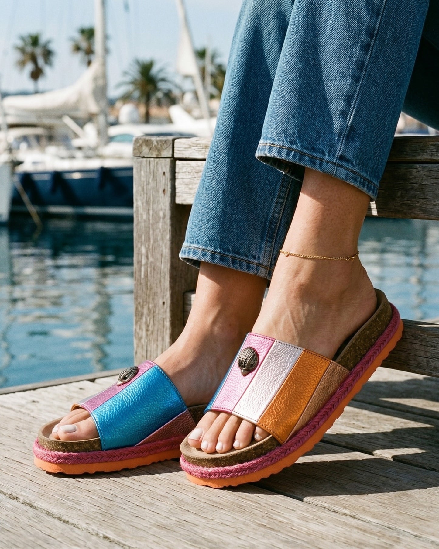 Cove Sandals - Platform in Beige - outdoor 3