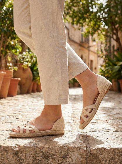 Sandales Cosima - Crème ajourée