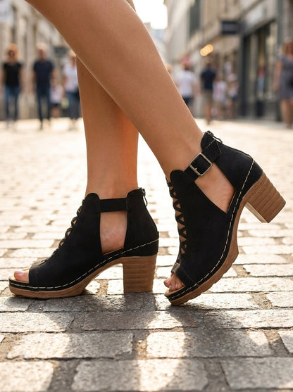 Selina Sandals - Braided Heel