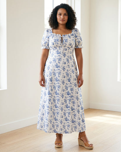Eleo Dress in WHITE - plus front