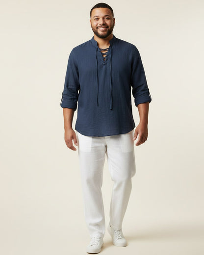 Wren Shirt - Linen in Default - plus front