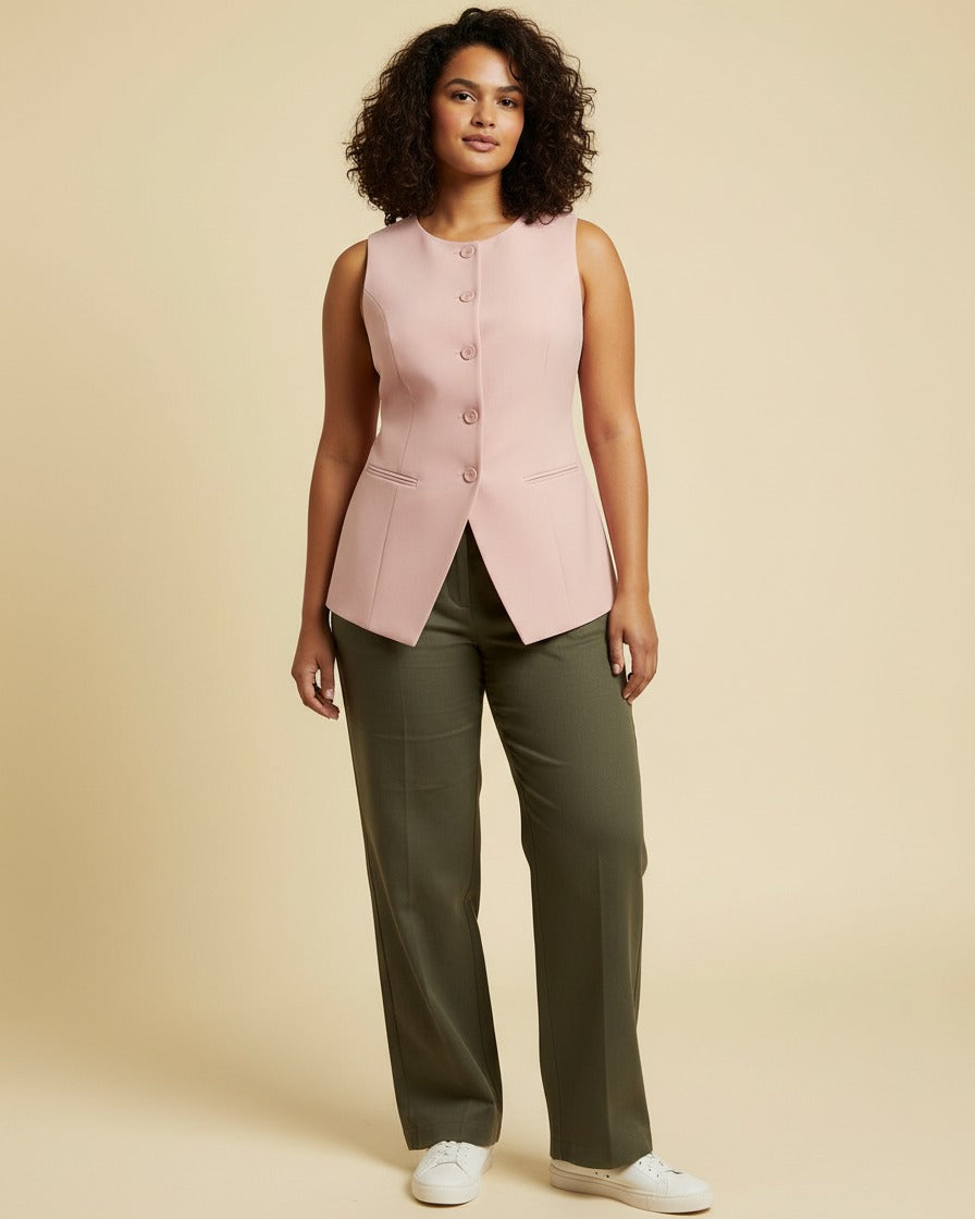 Cade Jacket in Pink - plus front