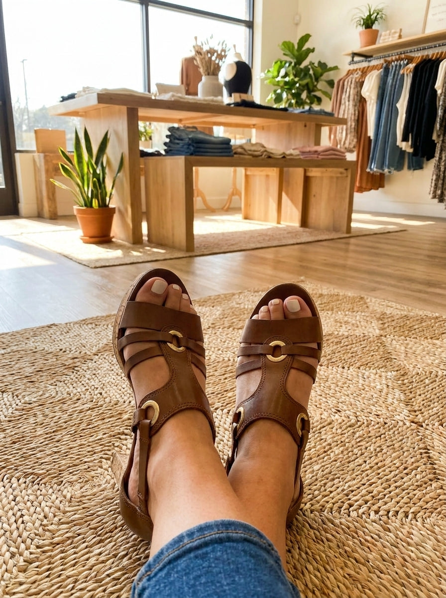 Nola Sandals - Heeled Comfort