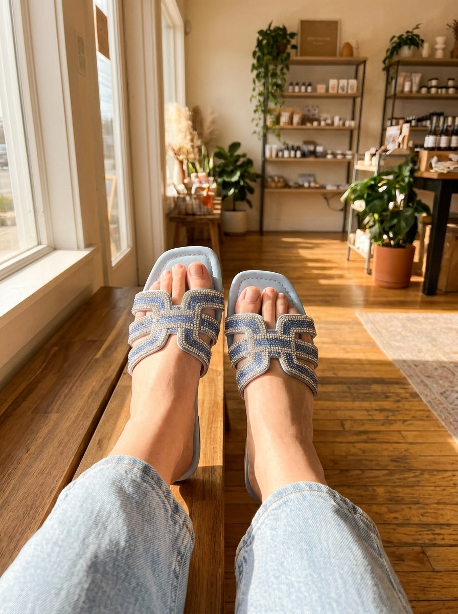 Amara Sandals - Cobalt Blue