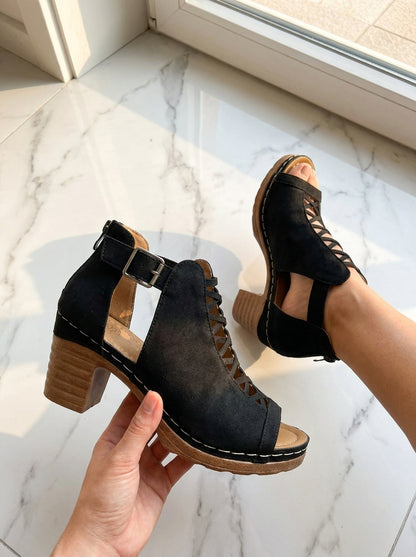 Selina Sandals - Braided Heel
