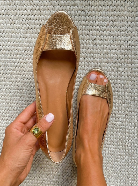 Adeline Sandals - Champagne Metallic