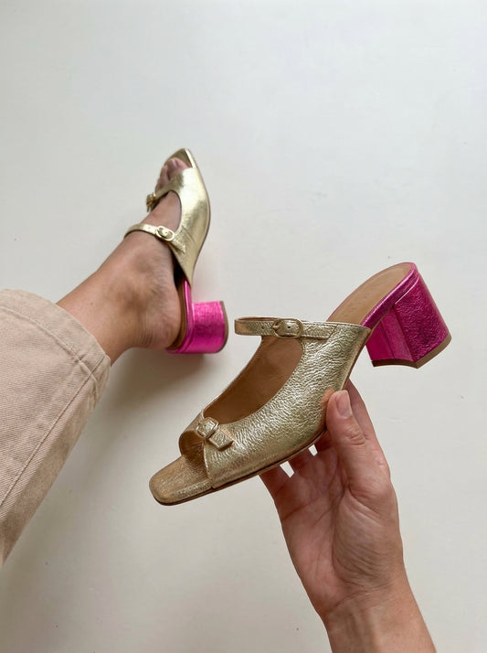 Sienna Sandals - Cut-Out Colourblock