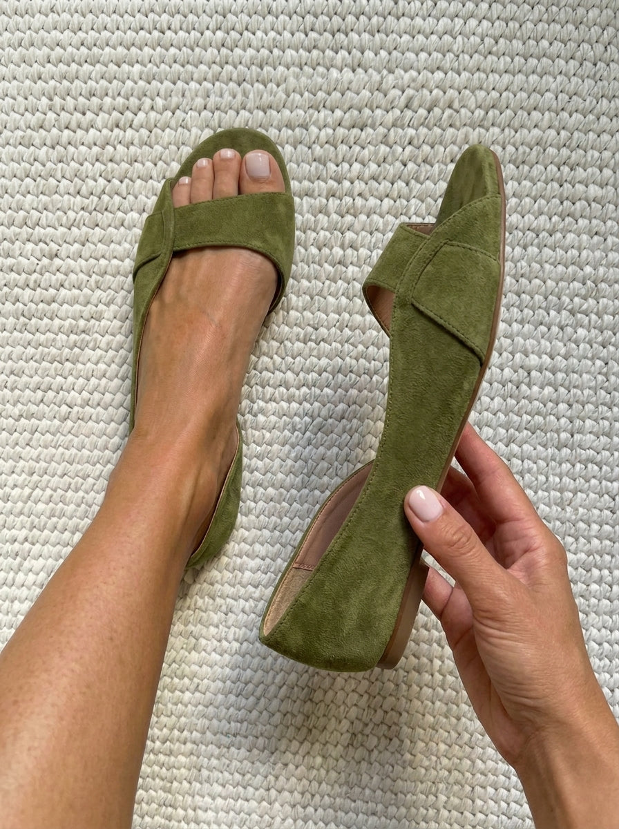 Sandales Margaux - Bride arrière en cuir suédé