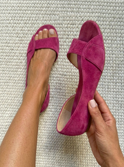 Sandales Margaux - Bride arrière en cuir suédé