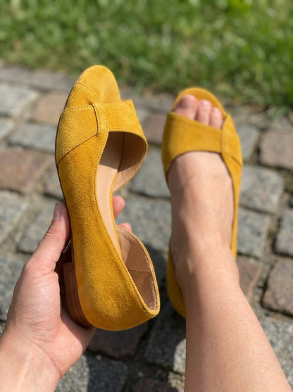 Sandales Margaux - Bride arrière en cuir suédé