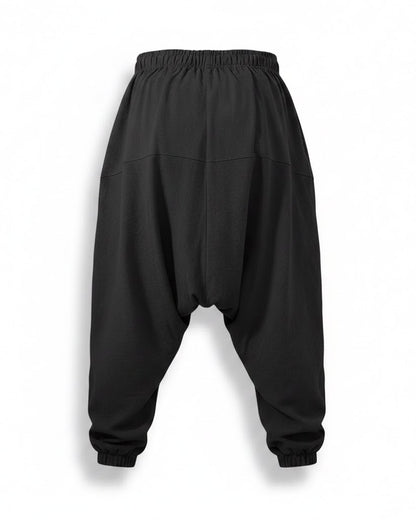Mael Trousers - Relaxed Linen in Black - profile back