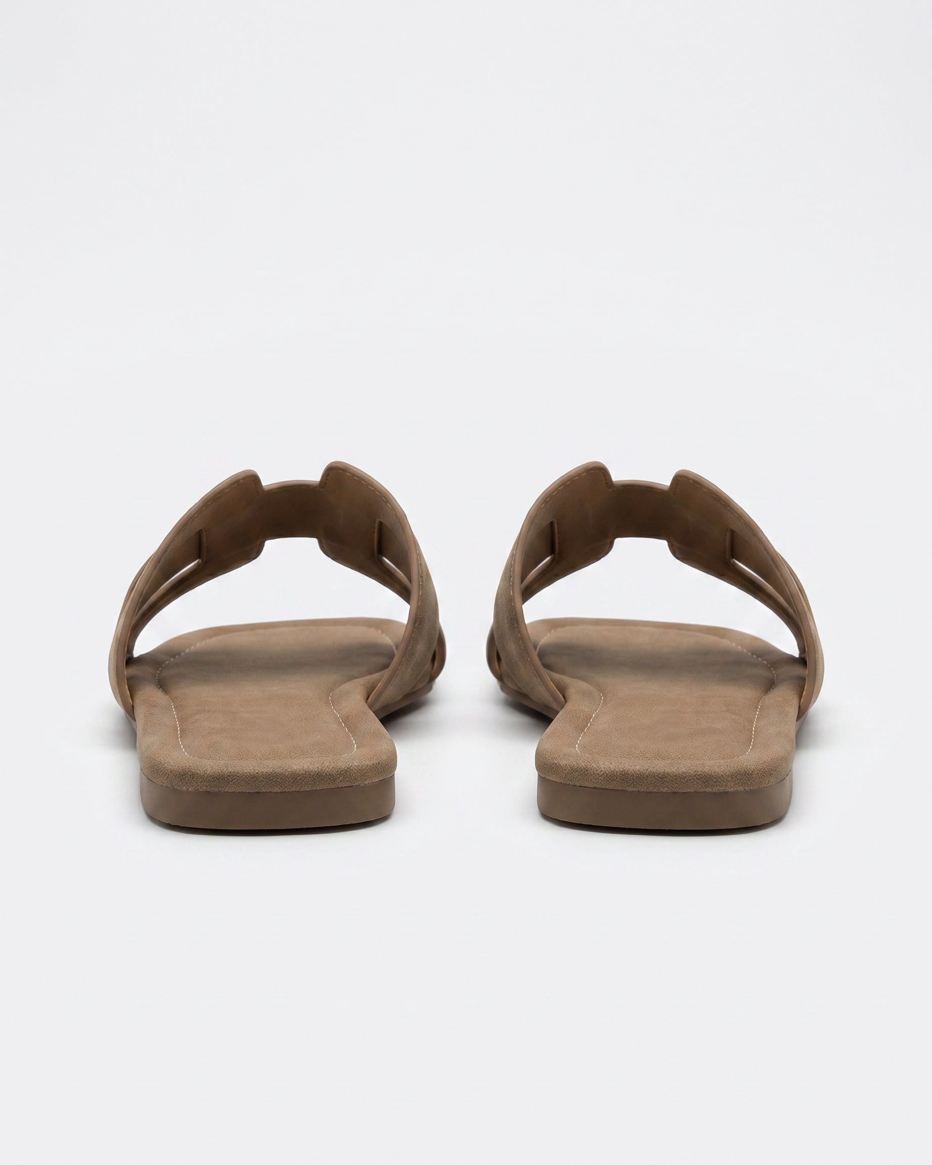 Pael Sandals - Square-Toe in Brown - profile back